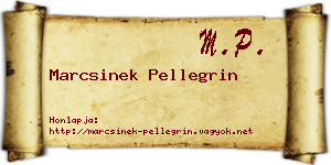Marcsinek Pellegrin névjegykártya